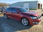 2015 Volkswagen Passat Sel Red vin: 1VWCV7A33FC015791