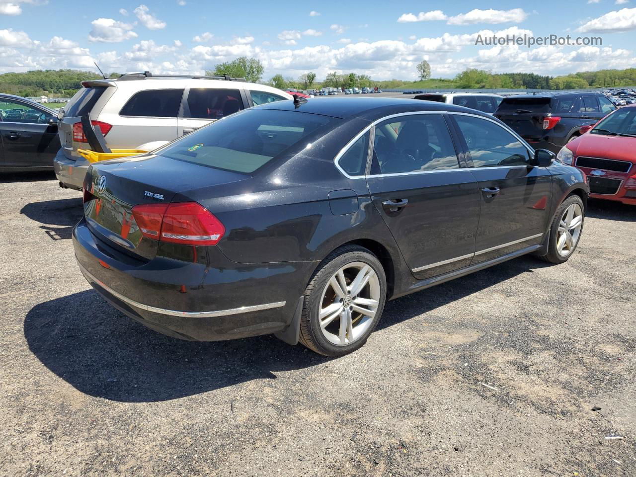 2015 Volkswagen Passat Sel Черный vin: 1VWCV7A31FC086102