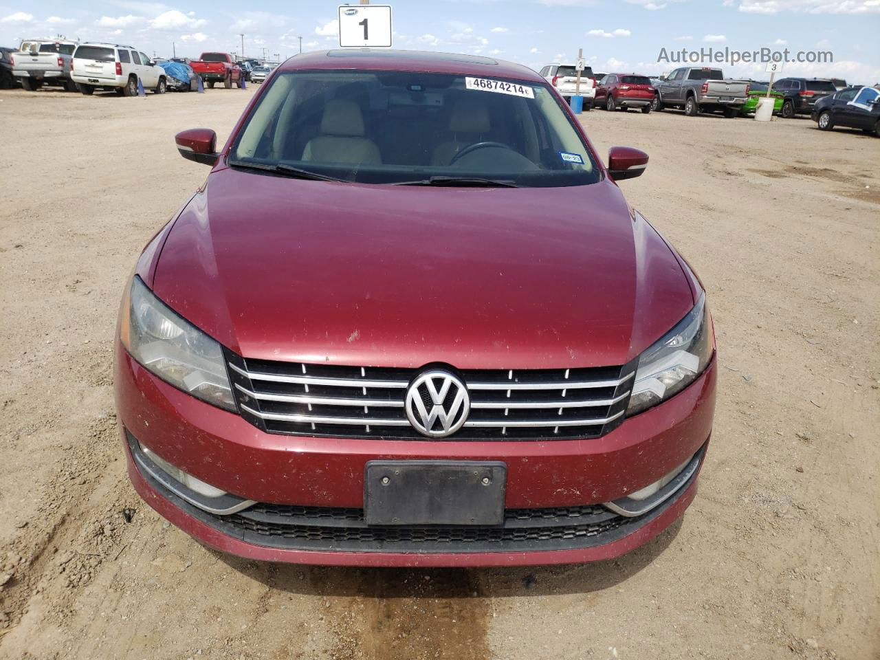 2015 Volkswagen Passat Sel Red vin: 1VWCV7A31FC100063