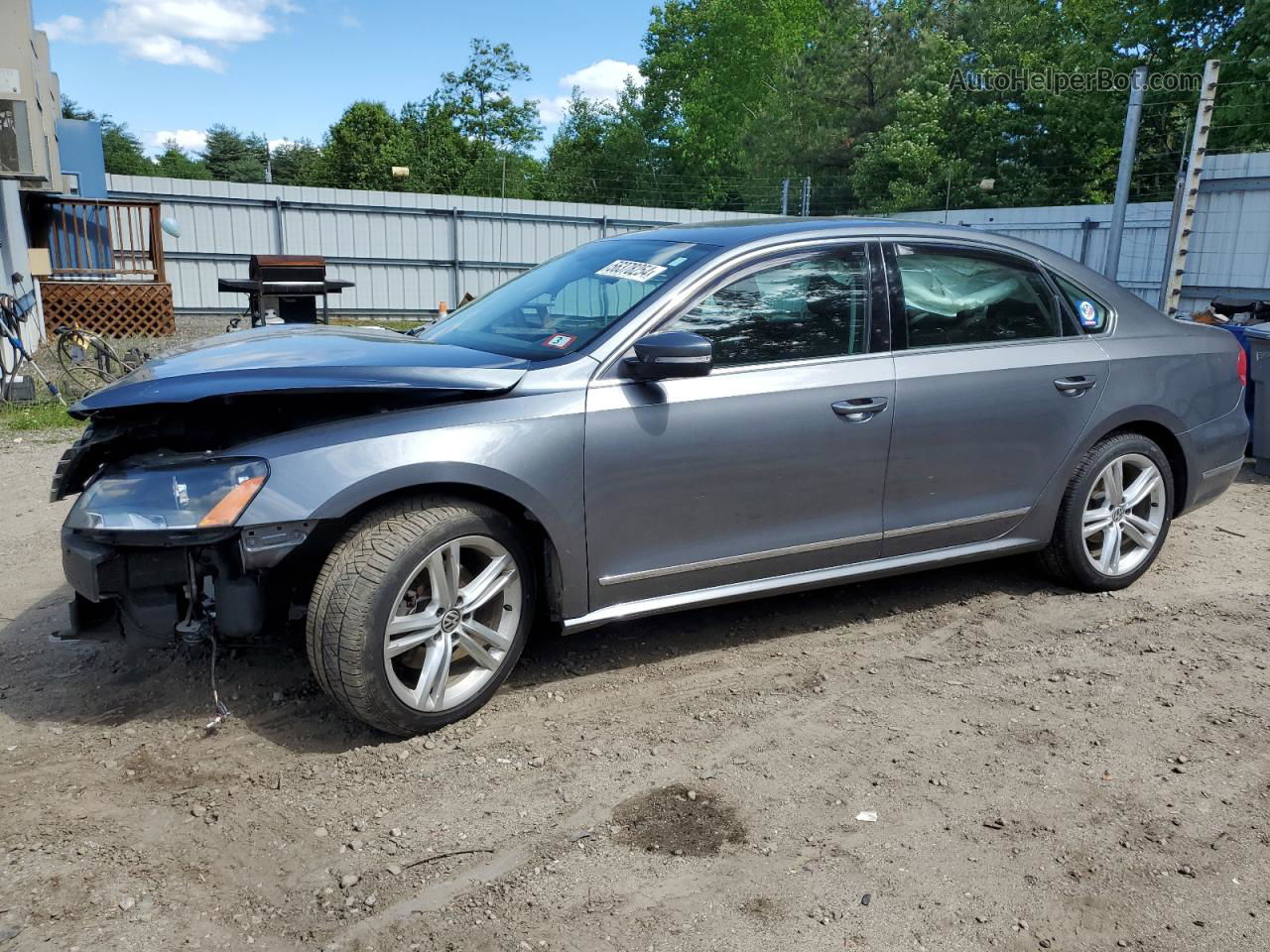 2015 Volkswagen Passat Sel Gray vin: 1VWCV7A33FC017248