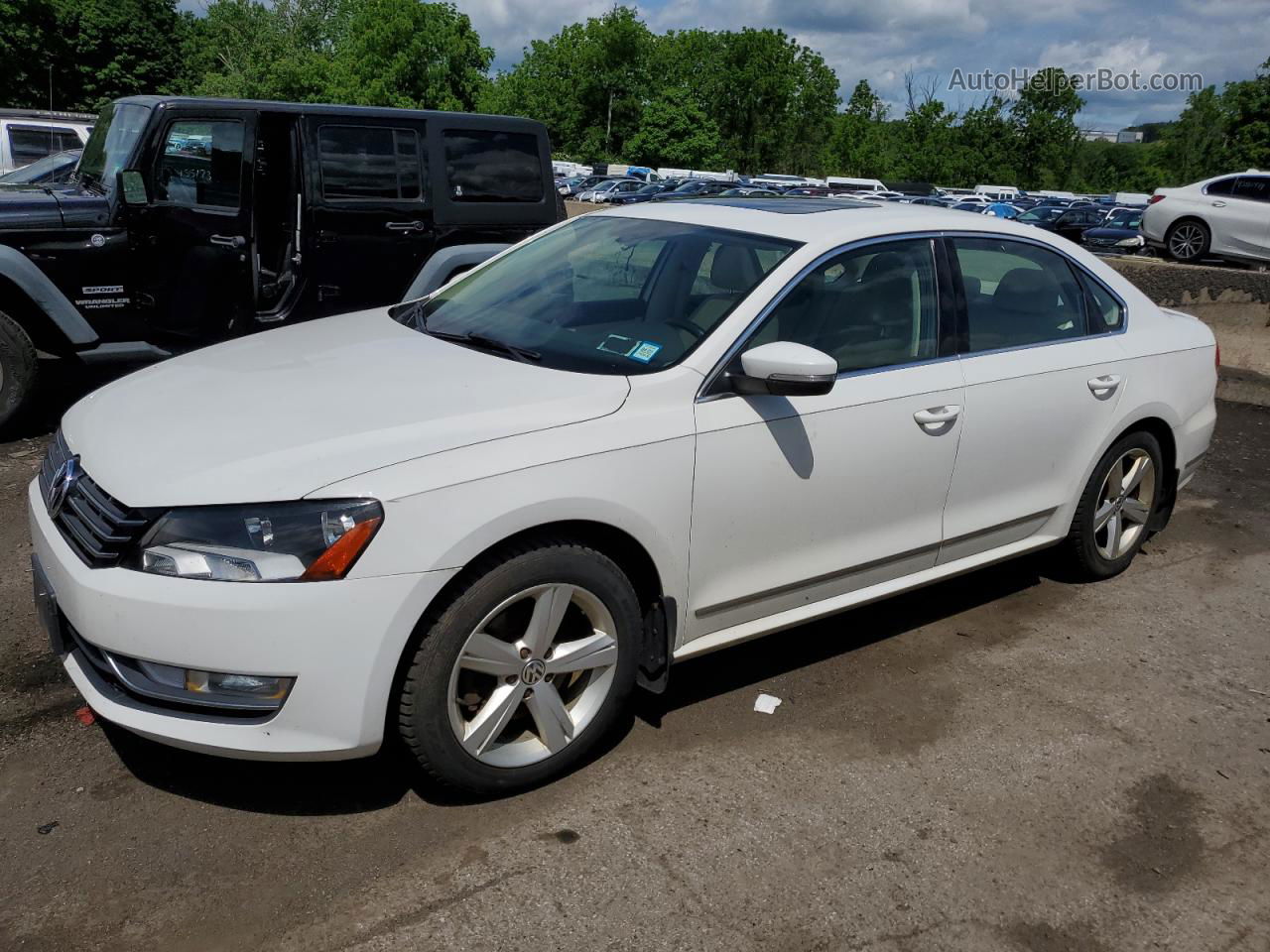 2015 Volkswagen Passat Sel White vin: 1VWCV7A33FC063663