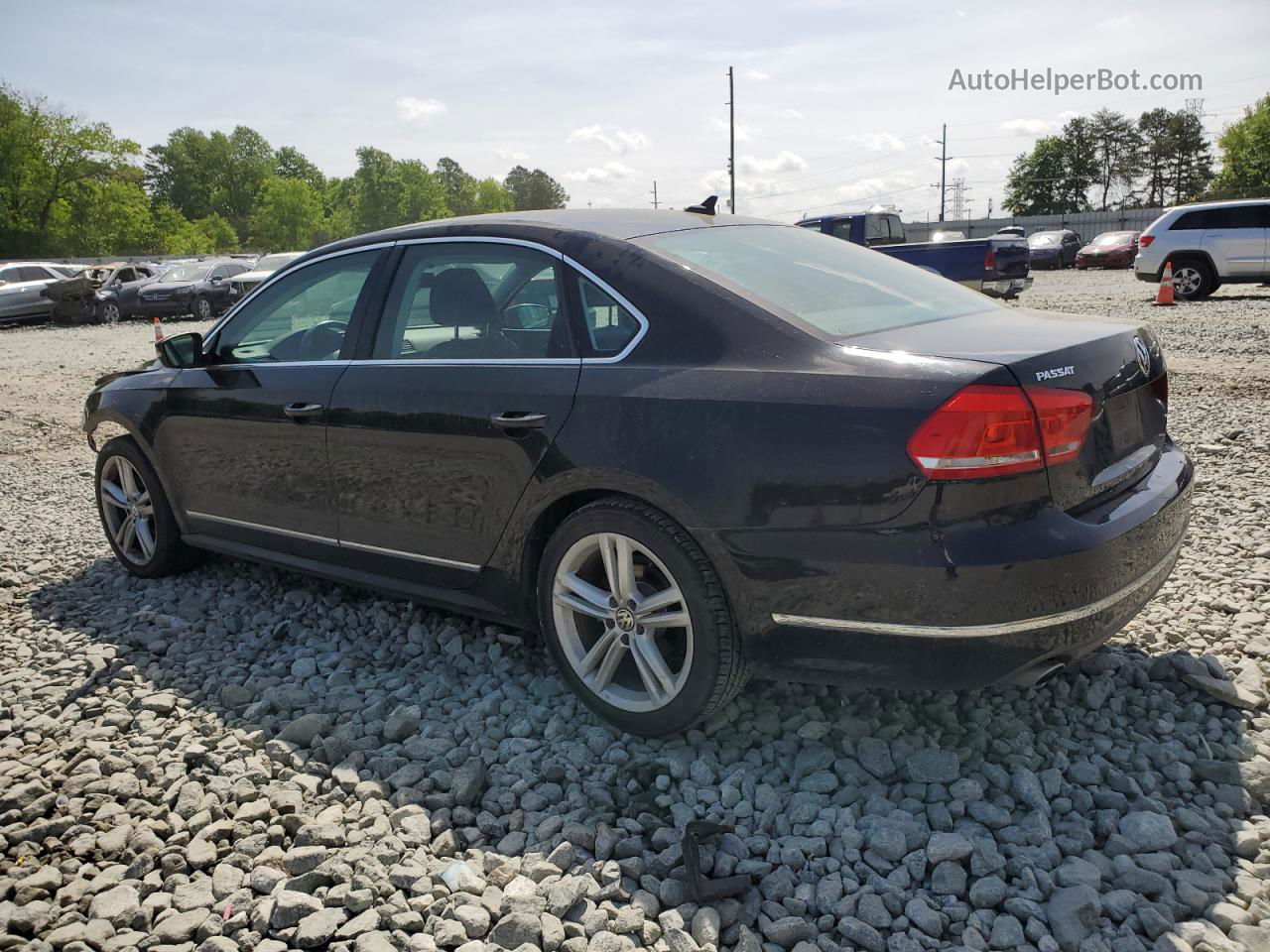 2015 Volkswagen Passat Sel Черный vin: 1VWCV7A34FC032826