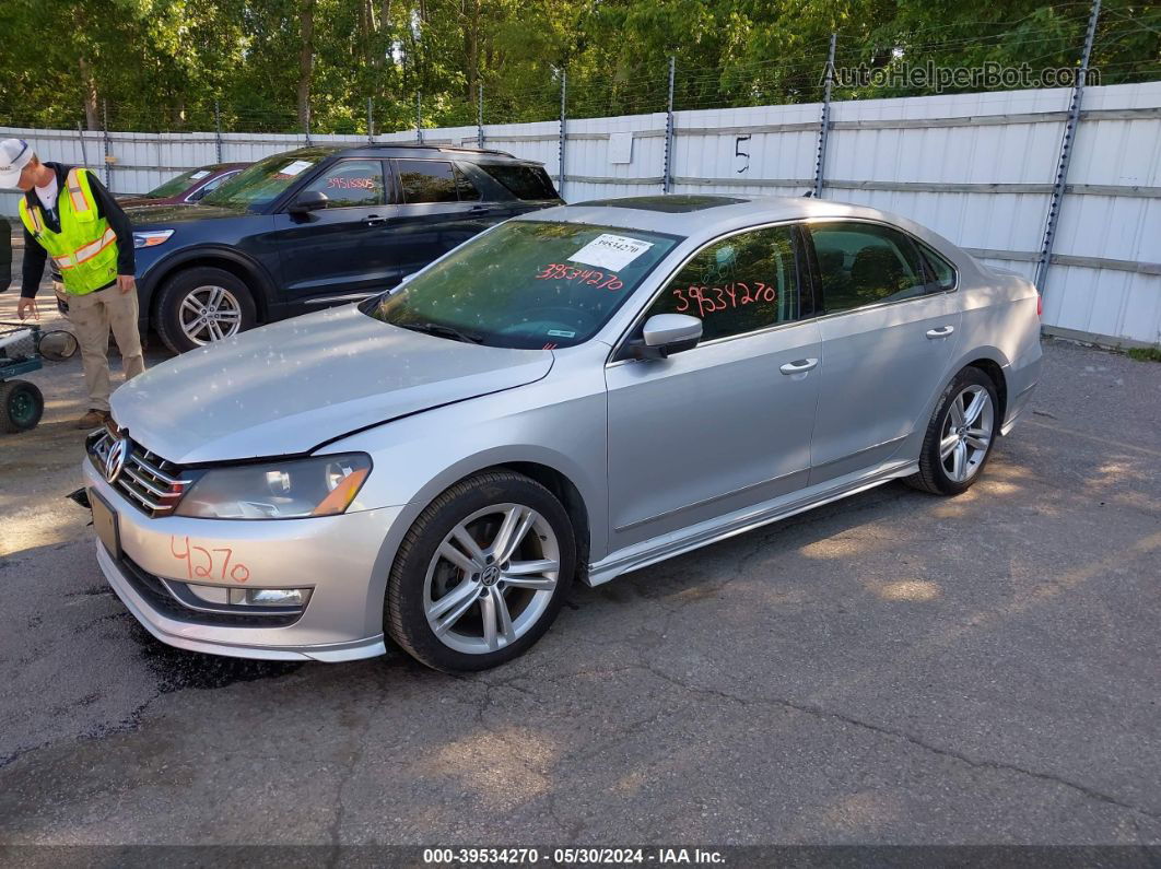 2015 Volkswagen Passat 2.0l Tdi Sel Premium Silver vin: 1VWCV7A34FC063011