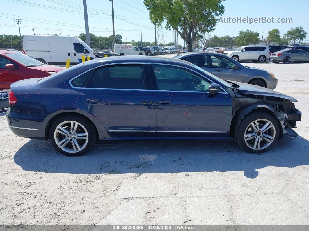 2015 Volkswagen Passat 2.0l Tdi Sel Premium Dark Blue vin: 1VWCV7A34FC090824