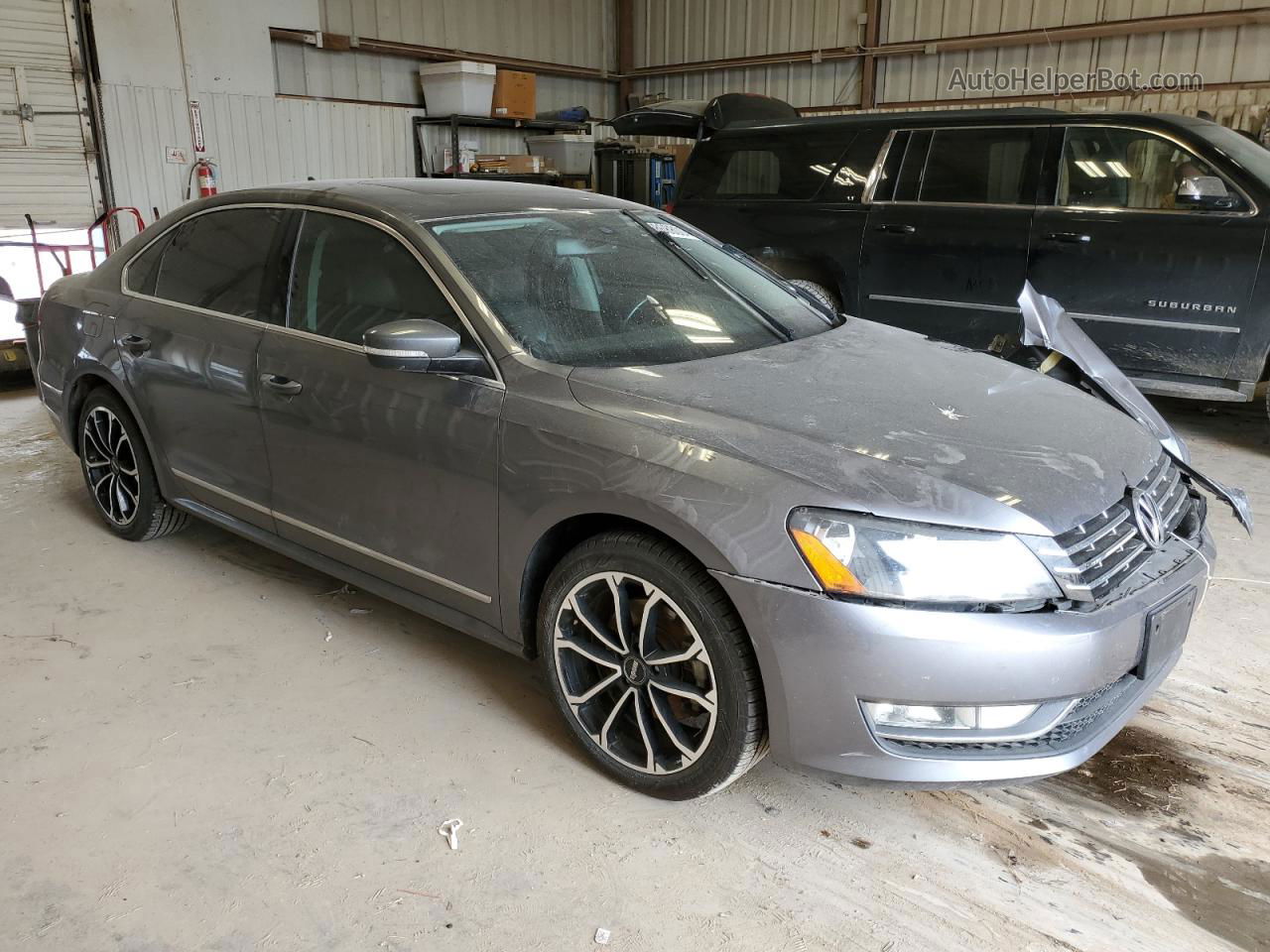 2015 Volkswagen Passat Sel Gray vin: 1VWCV7A36FC049501