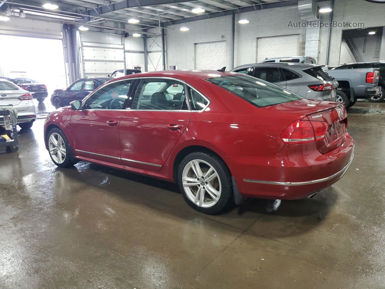 2015 Volkswagen Passat Sel Maroon vin: 1VWCV7A36FC061423