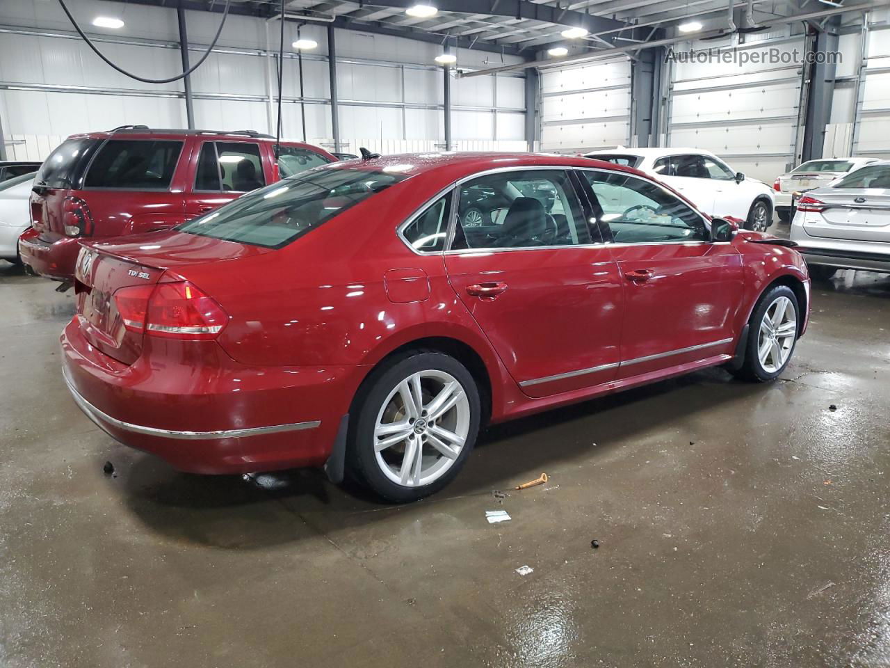 2015 Volkswagen Passat Sel Maroon vin: 1VWCV7A36FC061423