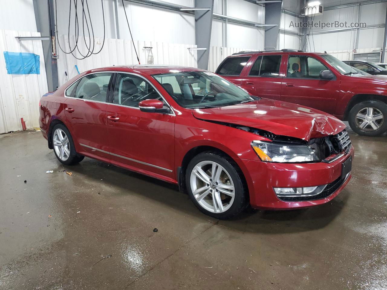 2015 Volkswagen Passat Sel Темно-бордовый vin: 1VWCV7A36FC061423