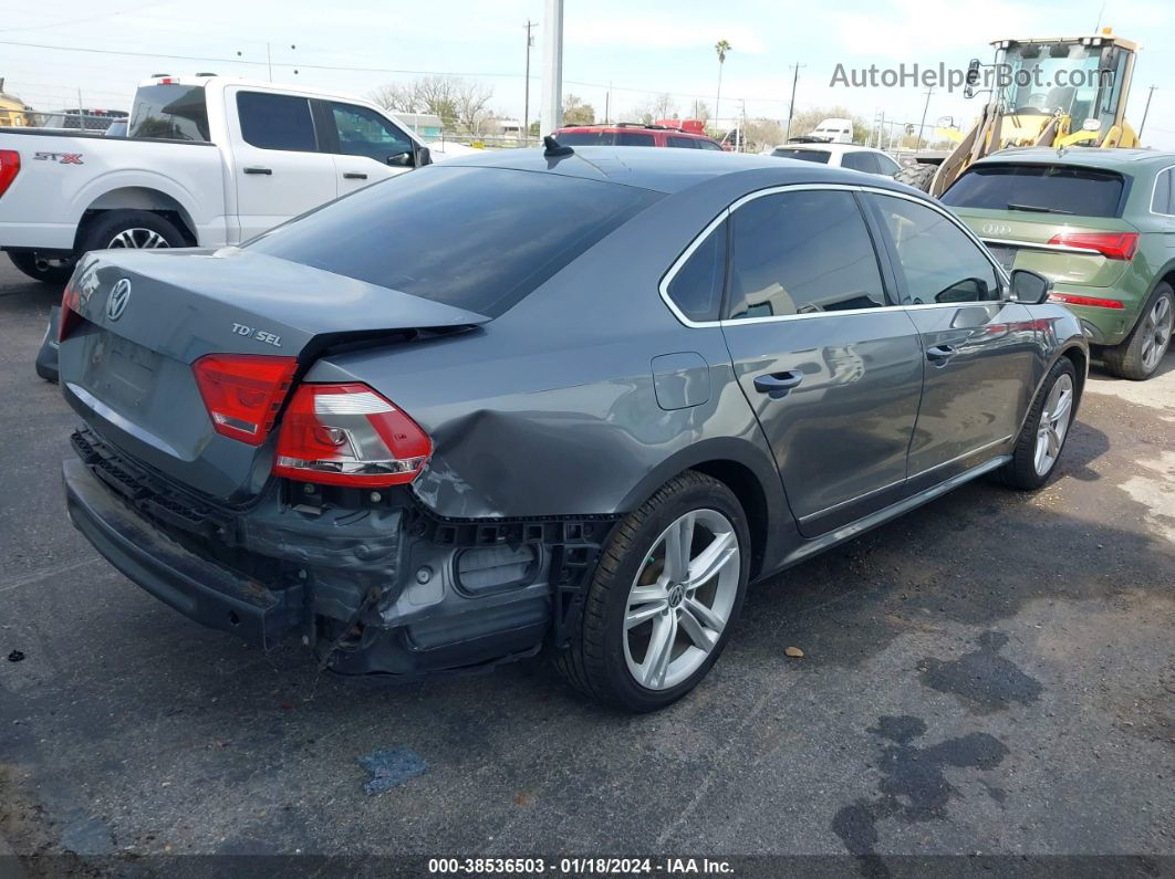 2015 Volkswagen Passat 2.0l Tdi Sel Premium Gray vin: 1VWCV7A36FC067383