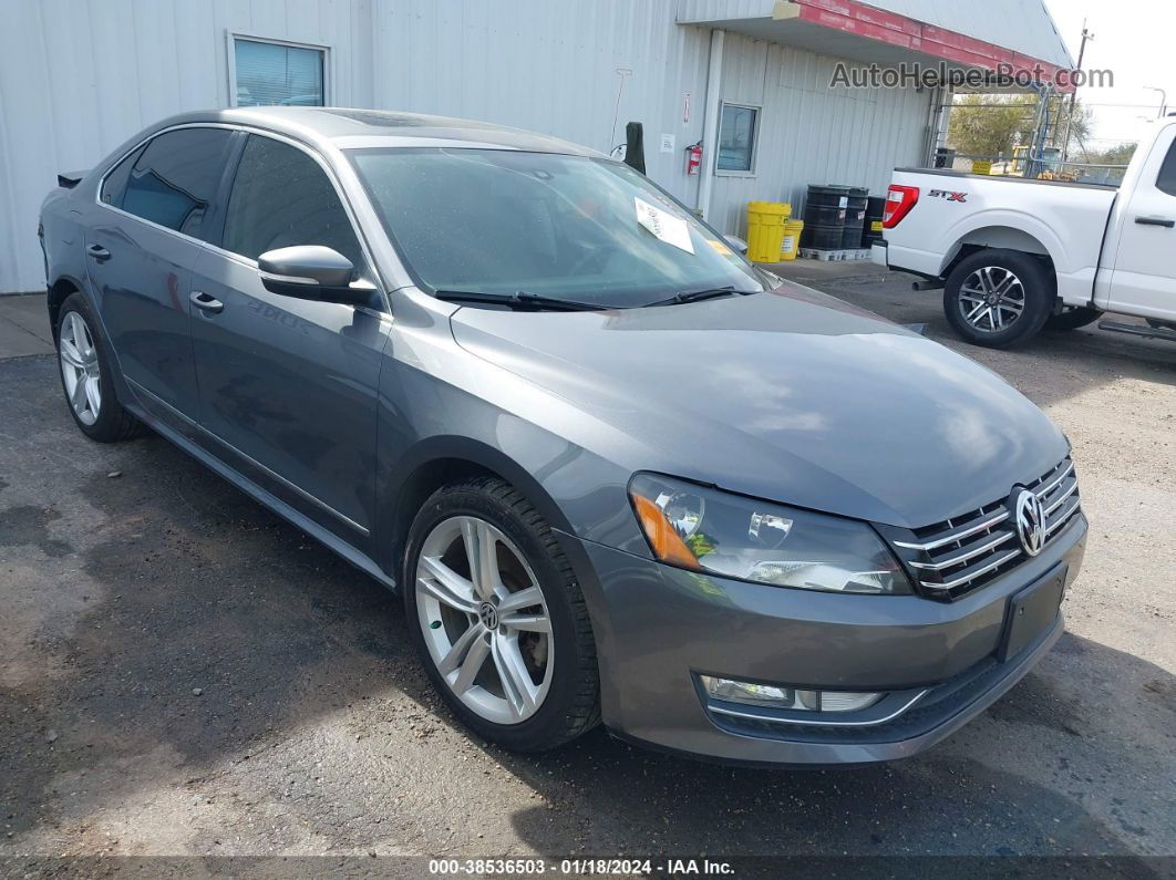 2015 Volkswagen Passat 2.0l Tdi Sel Premium Gray vin: 1VWCV7A36FC067383