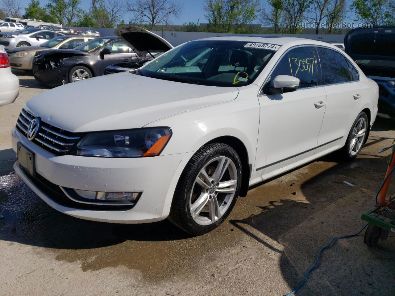 2015 Volkswagen Passat Sel White vin: 1VWCV7A37FC084306