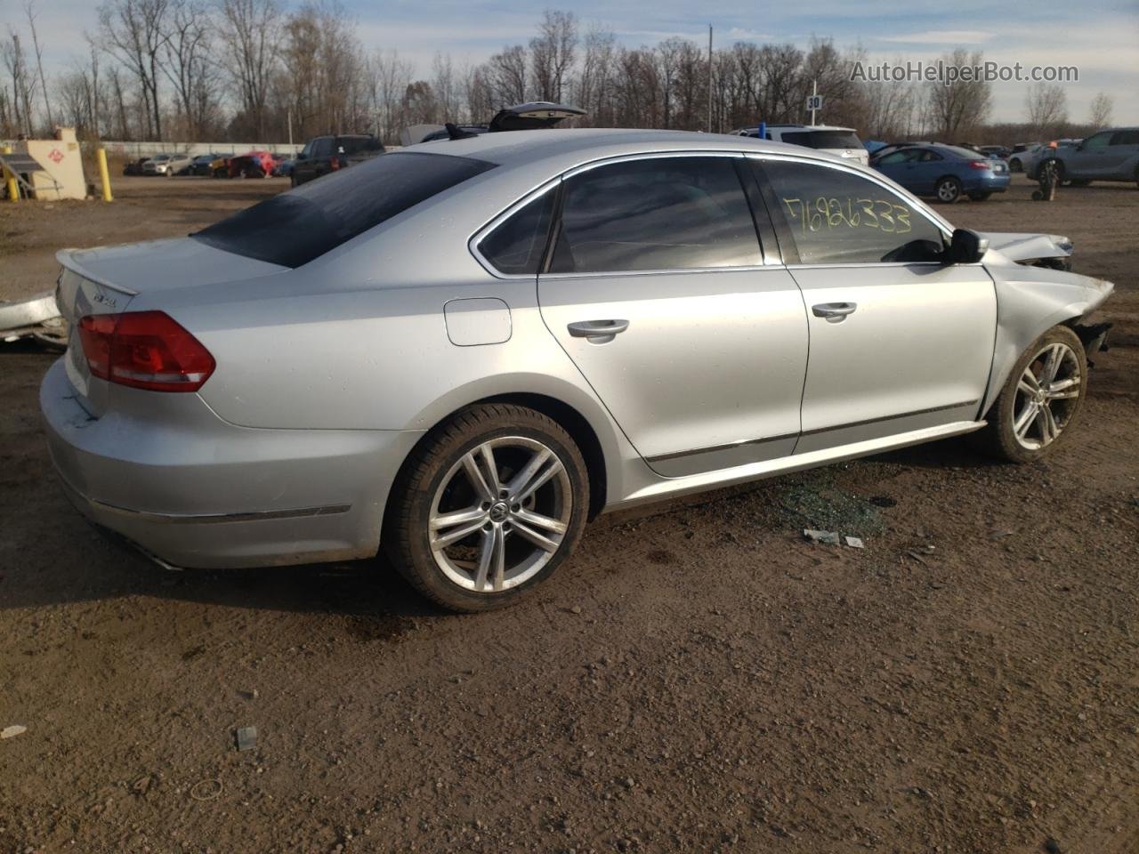 2015 Volkswagen Passat Sel Gray vin: 1VWCV7A37FC093314