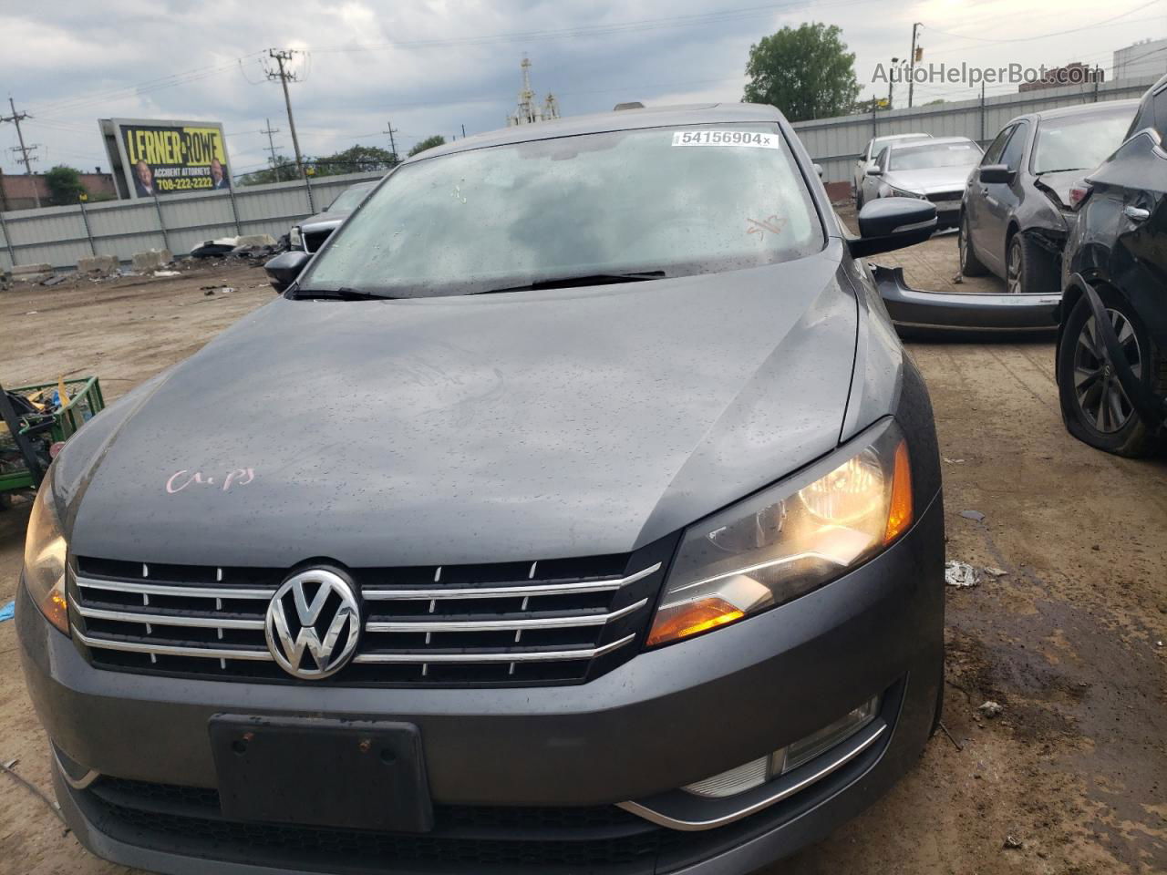 2015 Volkswagen Passat Sel Серый vin: 1VWCV7A38FC011204