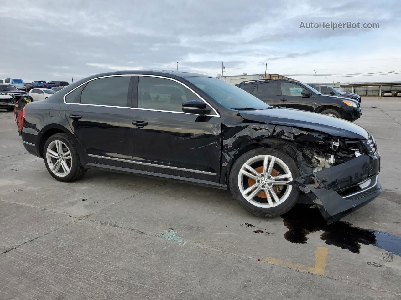 2015 Volkswagen Passat Sel Black vin: 1VWCV7A38FC072276