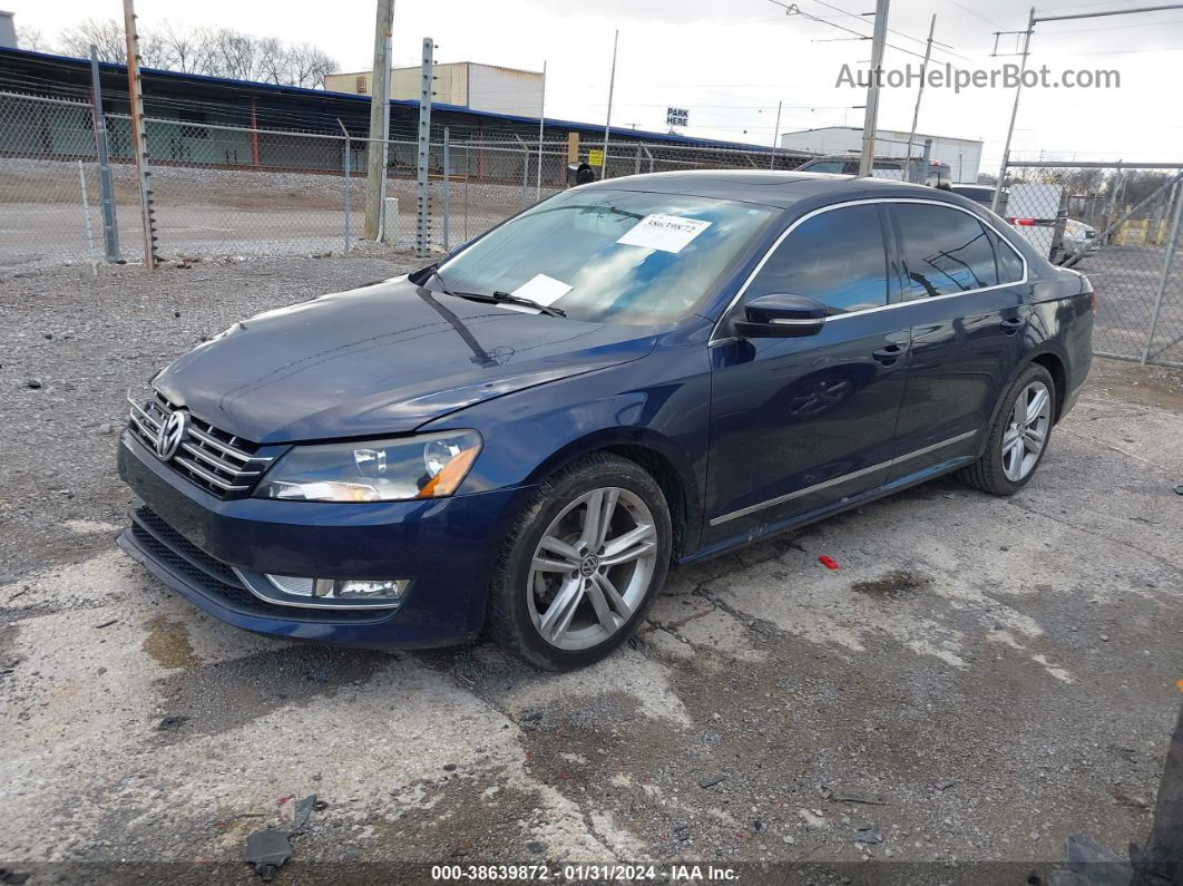 2015 Volkswagen Passat 2.0l Tdi Sel Premium Синий vin: 1VWCV7A3XFC078337