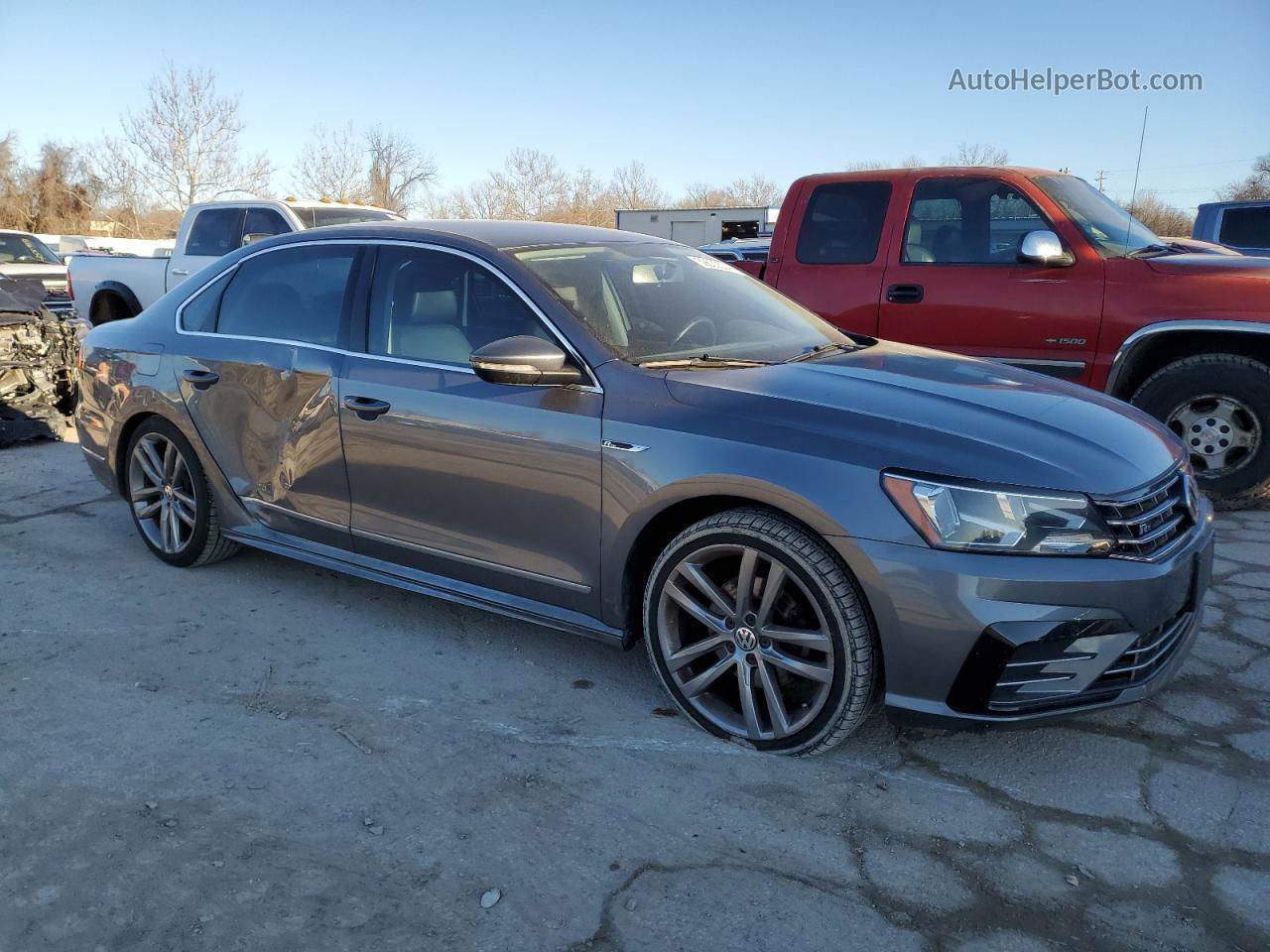 2017 Volkswagen Passat R-line Gray vin: 1VWDT7A30HC036529