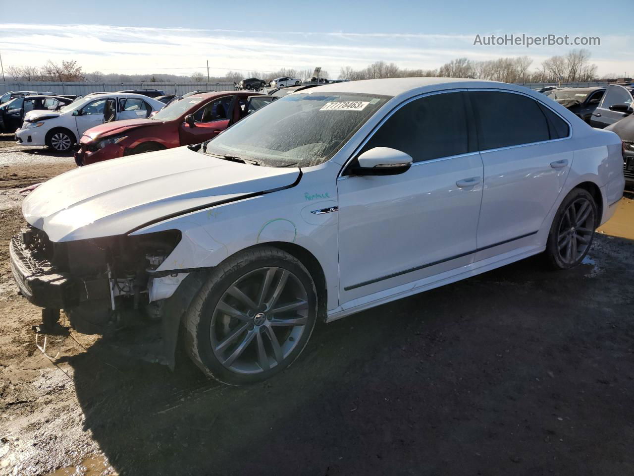 2017 Volkswagen Passat R-line White vin: 1VWDT7A30HC066288