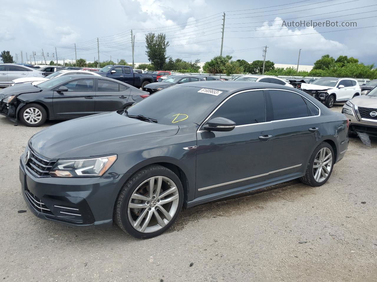 2017 Volkswagen Passat R-line Gray vin: 1VWDT7A31HC035194