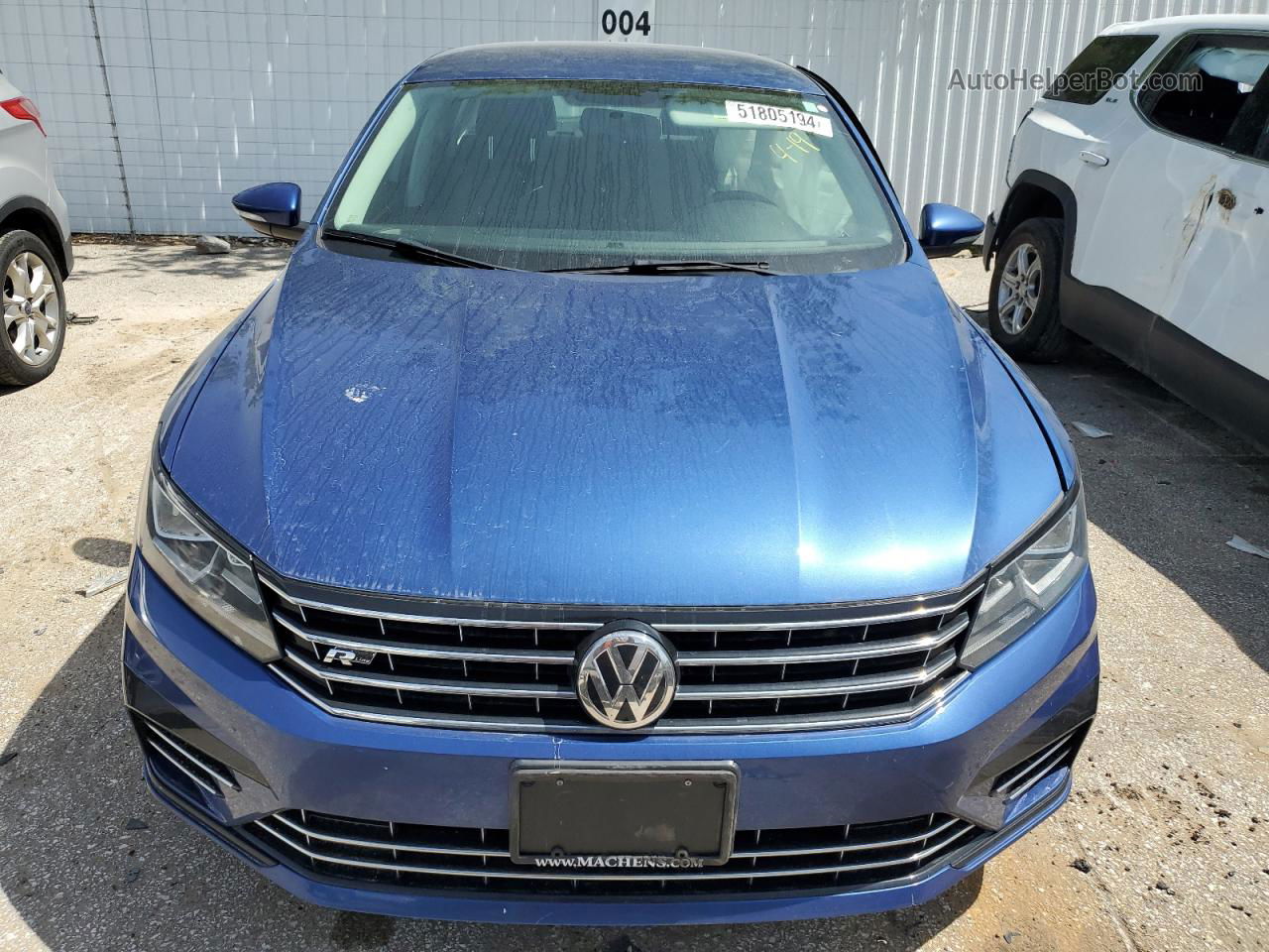 2017 Volkswagen Passat R-line Синий vin: 1VWDT7A32HC043529