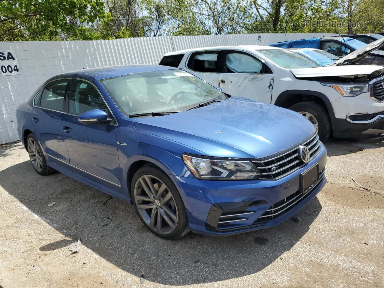 2017 Volkswagen Passat R-line Blue vin: 1VWDT7A32HC043529