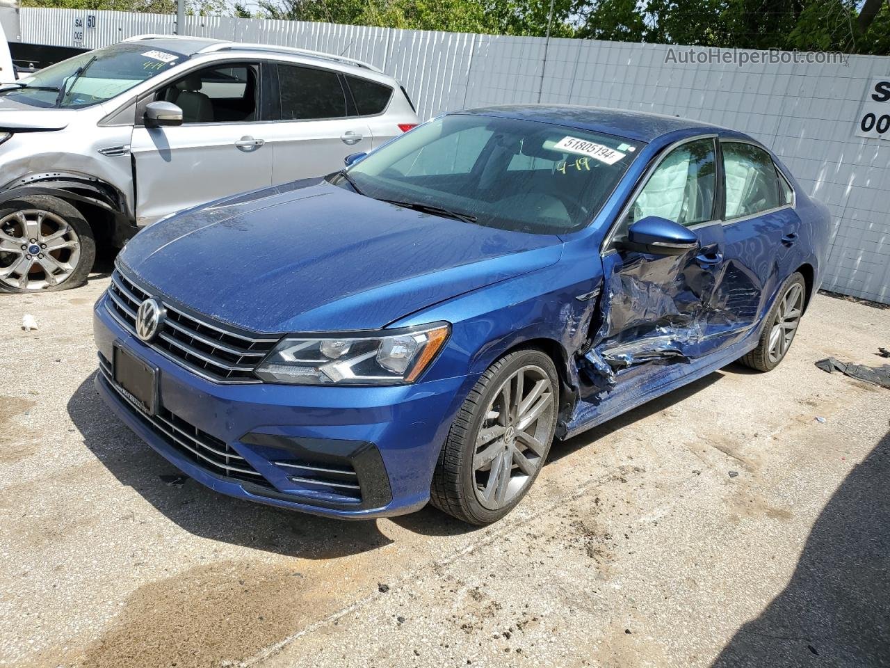 2017 Volkswagen Passat R-line Blue vin: 1VWDT7A32HC043529