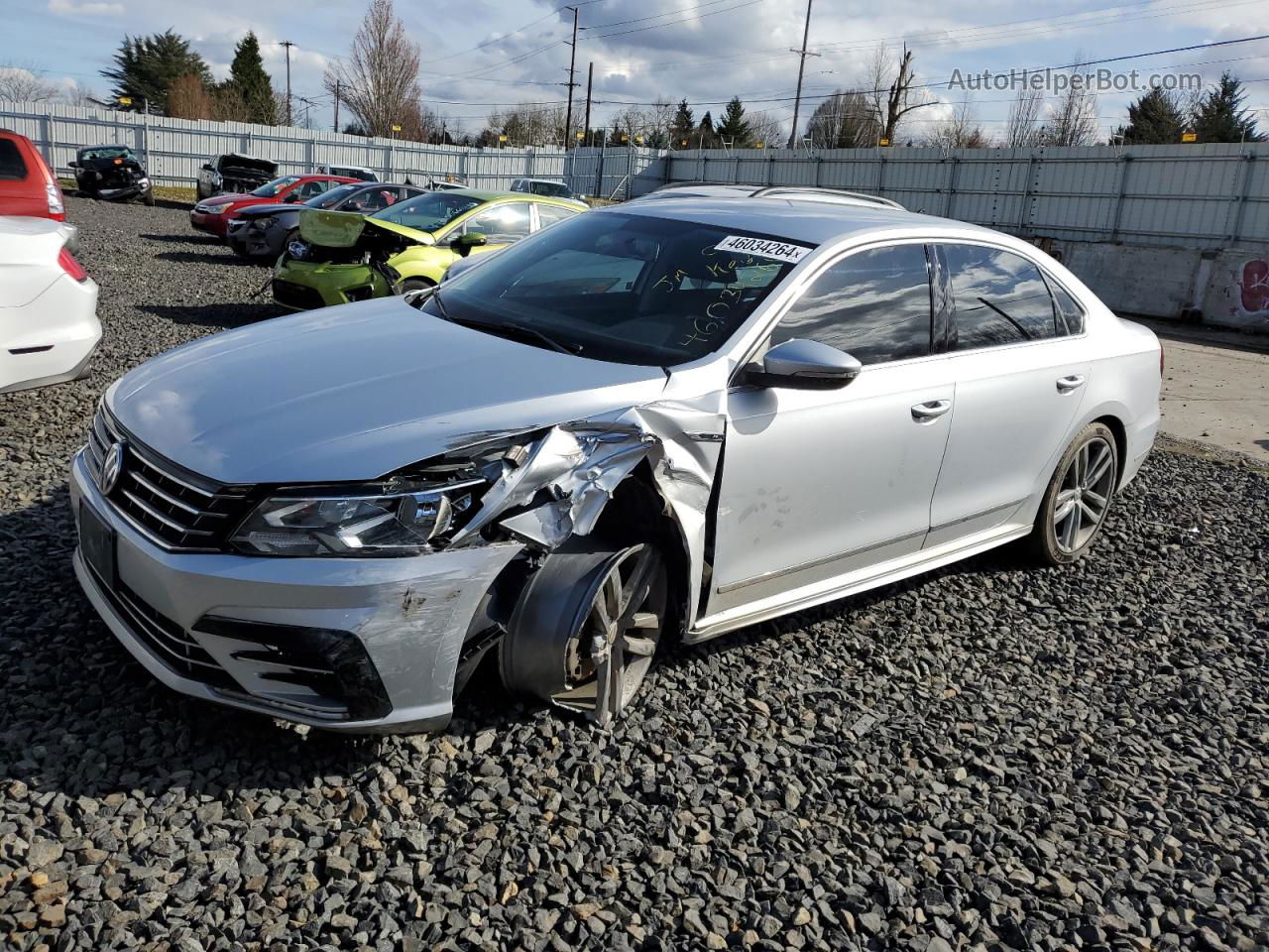 2017 Volkswagen Passat R-line Silver vin: 1VWDT7A37HC028332