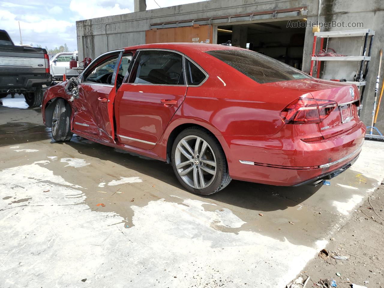 2017 Volkswagen Passat R-line Burgundy vin: 1VWDT7A37HC059385