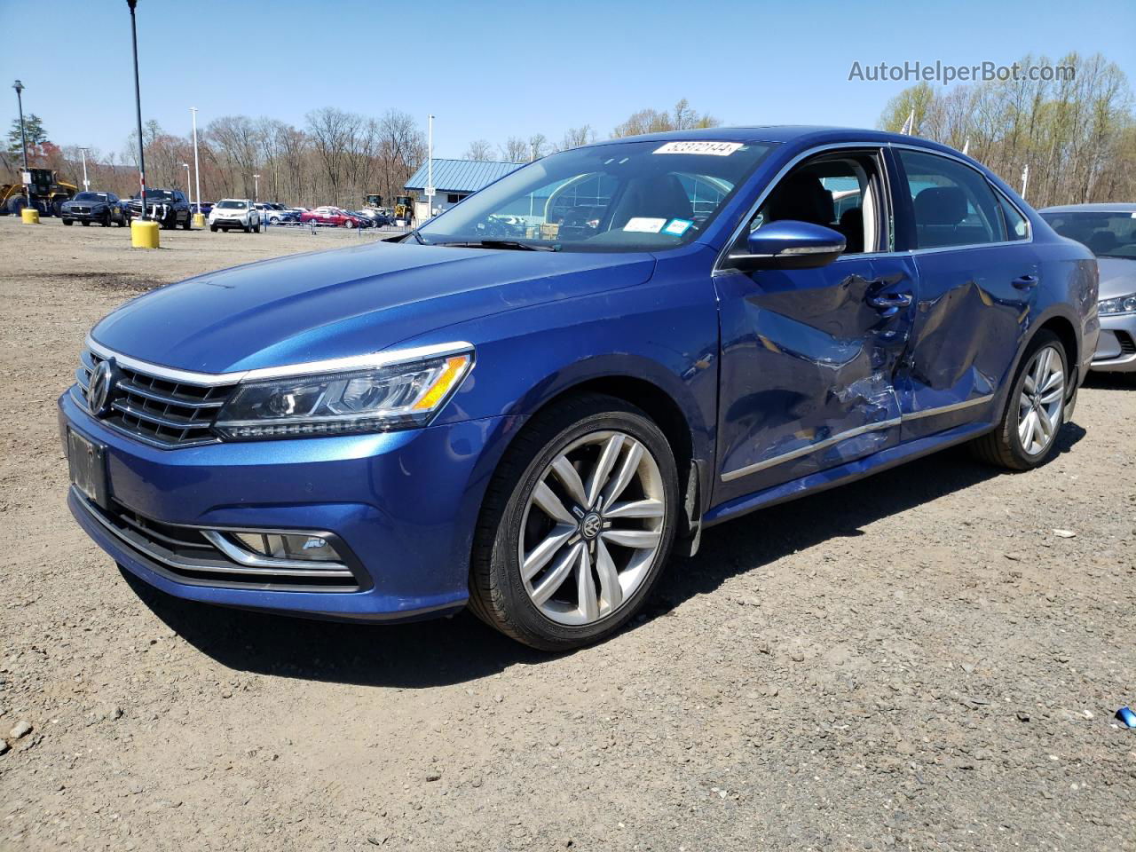 2017 Volkswagen Passat Se Синий vin: 1VWGT7A30HC016035