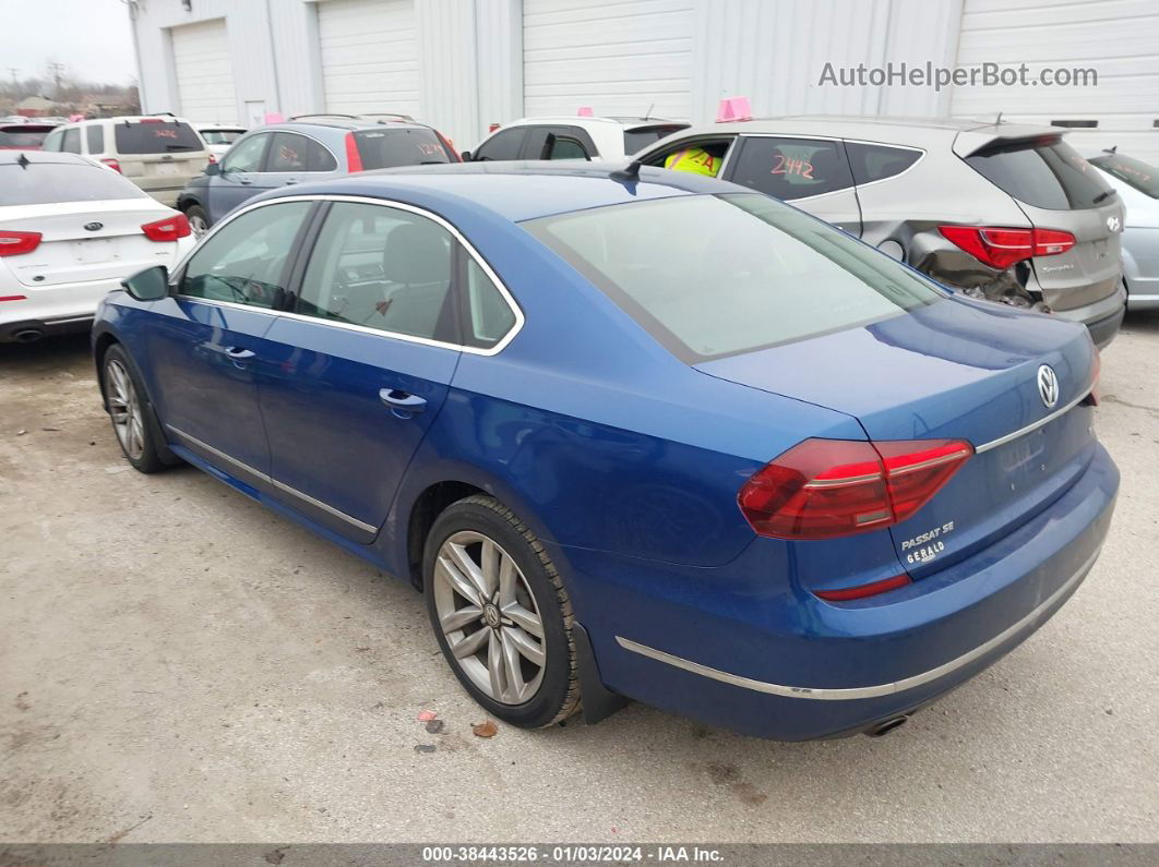 2017 Volkswagen Passat 1.8t Se Blue vin: 1VWGT7A30HC045387