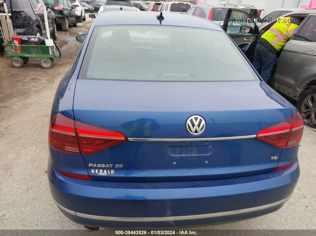 2017 Volkswagen Passat 1.8t Se Blue vin: 1VWGT7A30HC045387