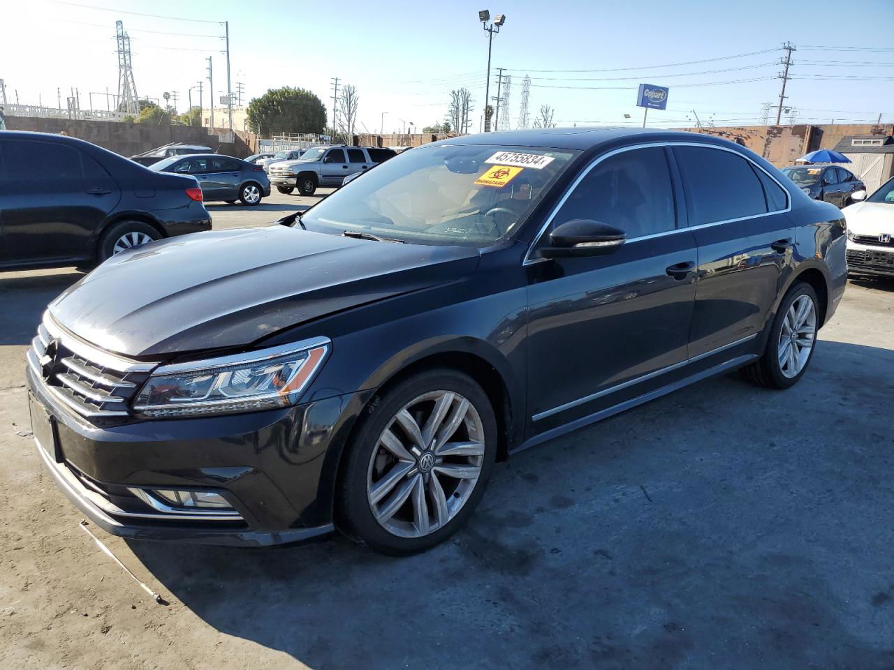 2017 Volkswagen Passat Se Черный vin: 1VWGT7A31HC044698