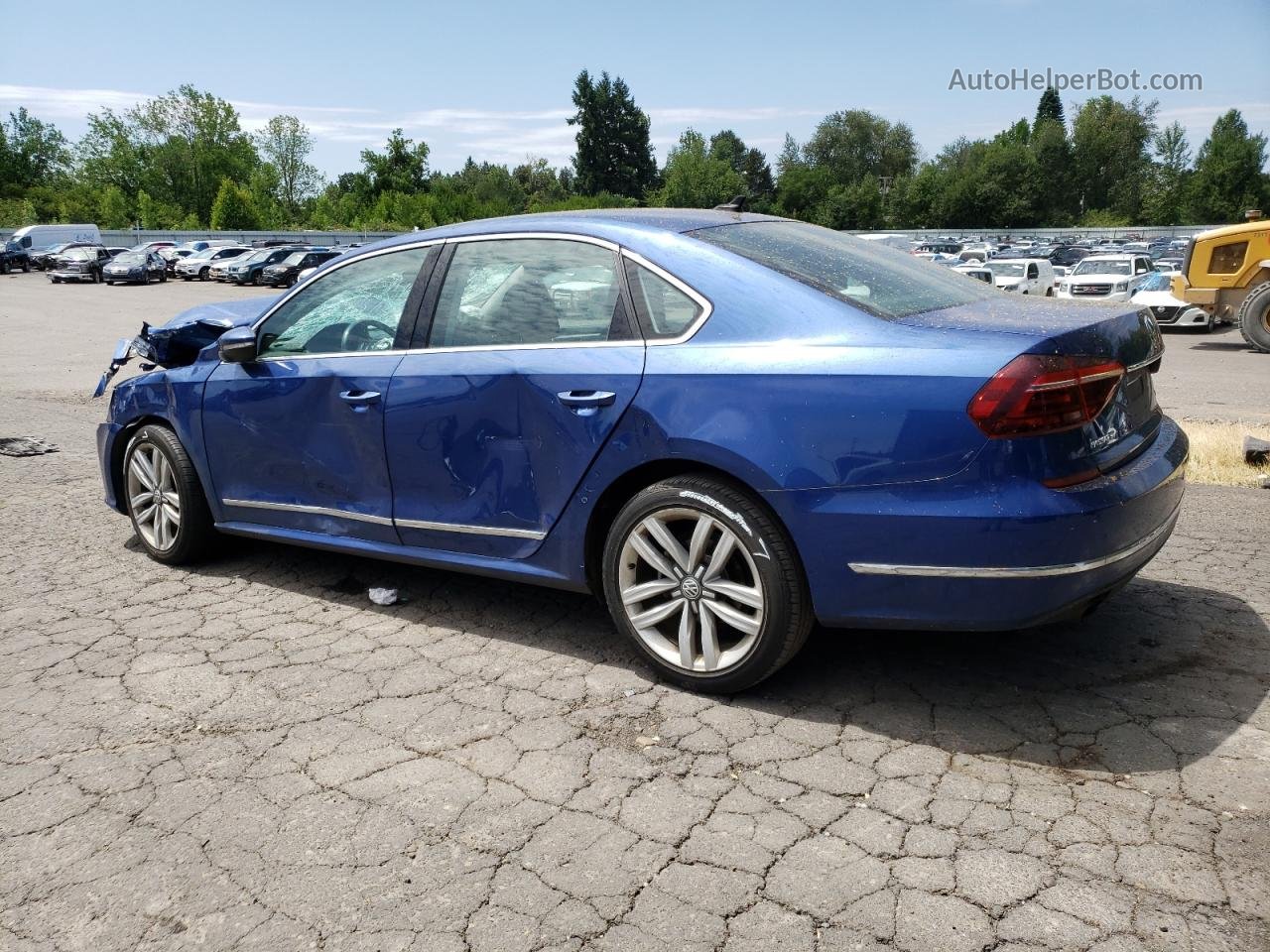 2017 Volkswagen Passat Se Синий vin: 1VWGT7A31HC054681