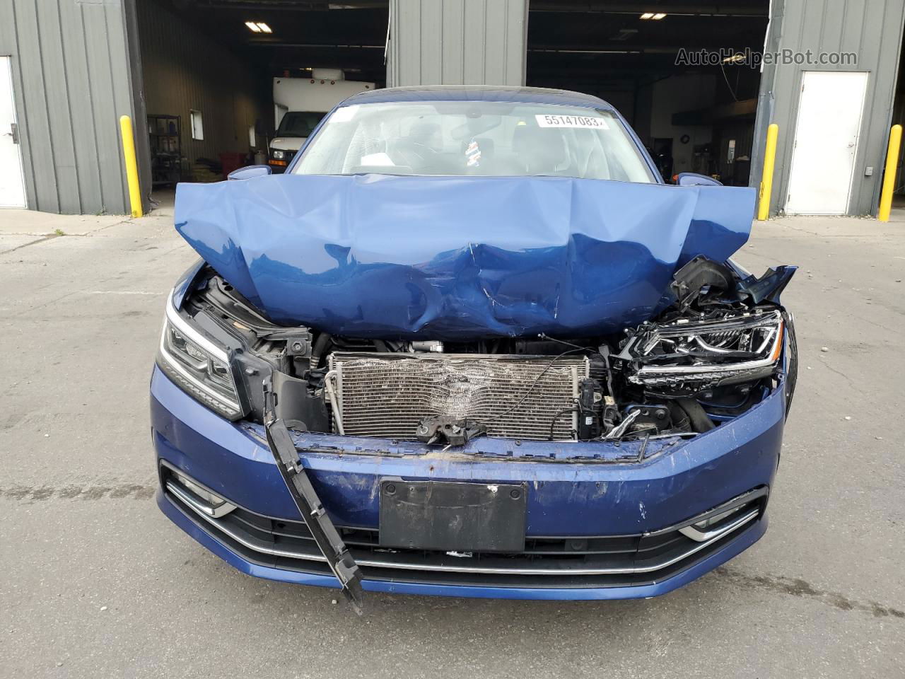 2017 Volkswagen Passat Se Синий vin: 1VWGT7A32HC035721