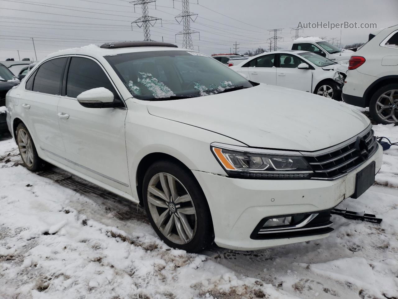 2017 Volkswagen Passat Se White vin: 1VWGT7A32HC042930