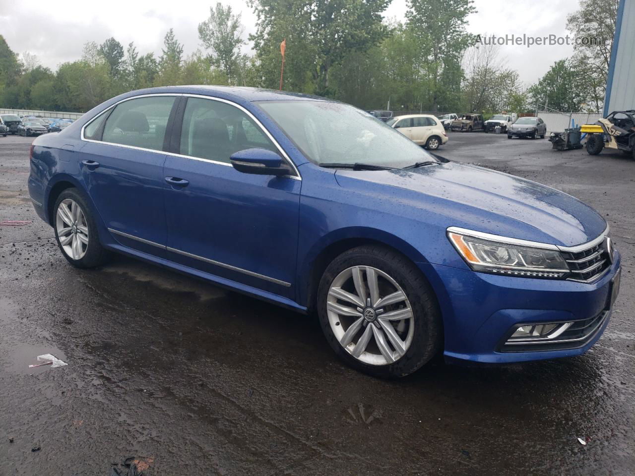 2017 Volkswagen Passat Se Blue vin: 1VWGT7A34HC071796