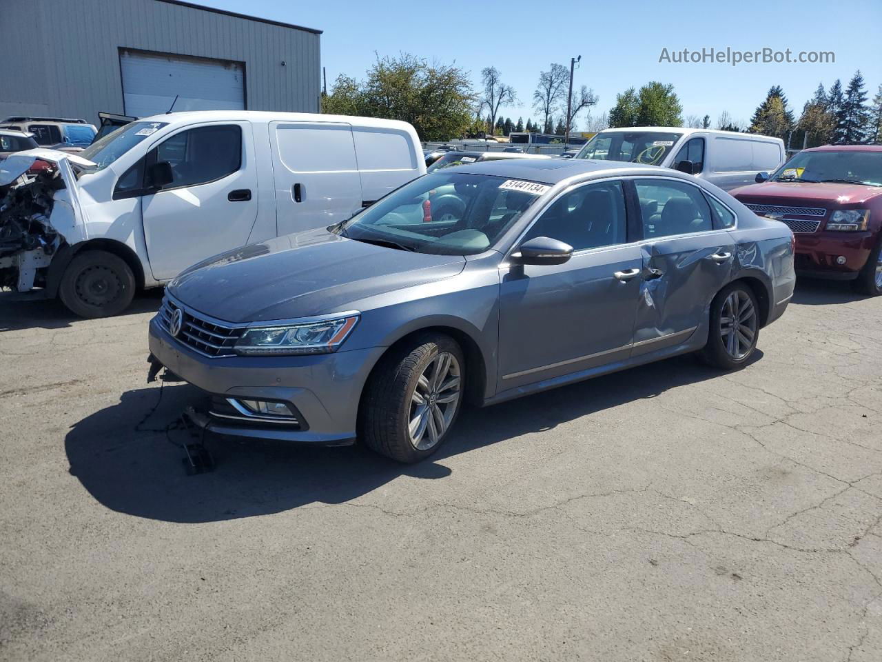 2017 Volkswagen Passat Se Gray vin: 1VWGT7A34HC074374