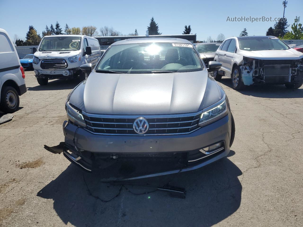 2017 Volkswagen Passat Se Gray vin: 1VWGT7A34HC074374