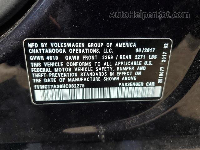 2017 Volkswagen Passat Se Black vin: 1VWGT7A36HC082279