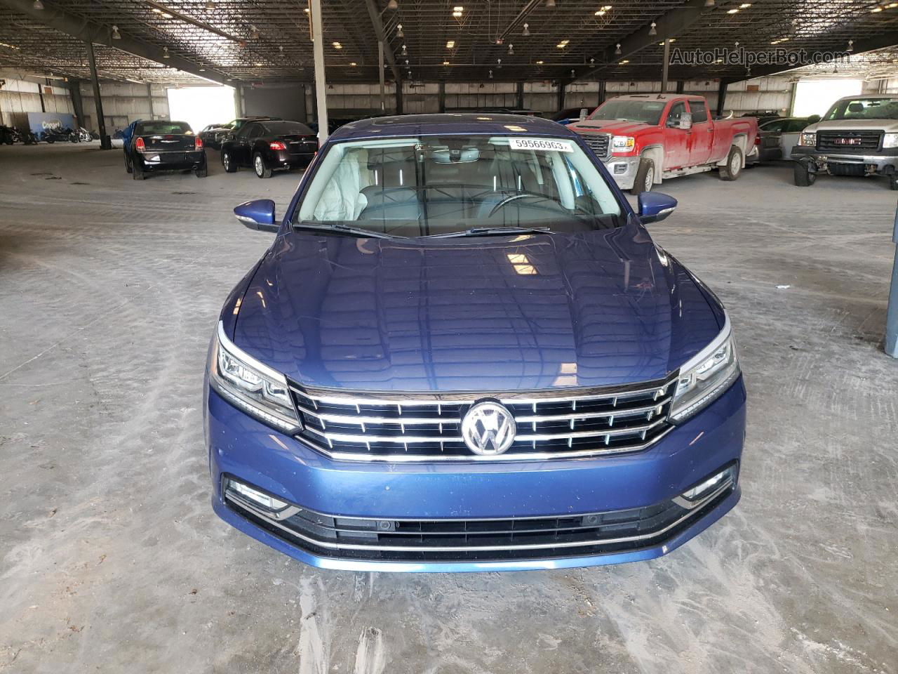 2017 Volkswagen Passat Se Синий vin: 1VWGT7A37HC009759