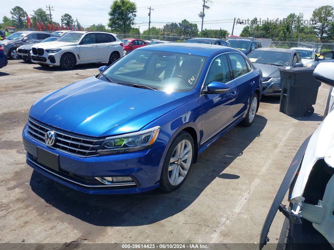 2017 Volkswagen Passat 1.8t Se Синий vin: 1VWGT7A37HC080993