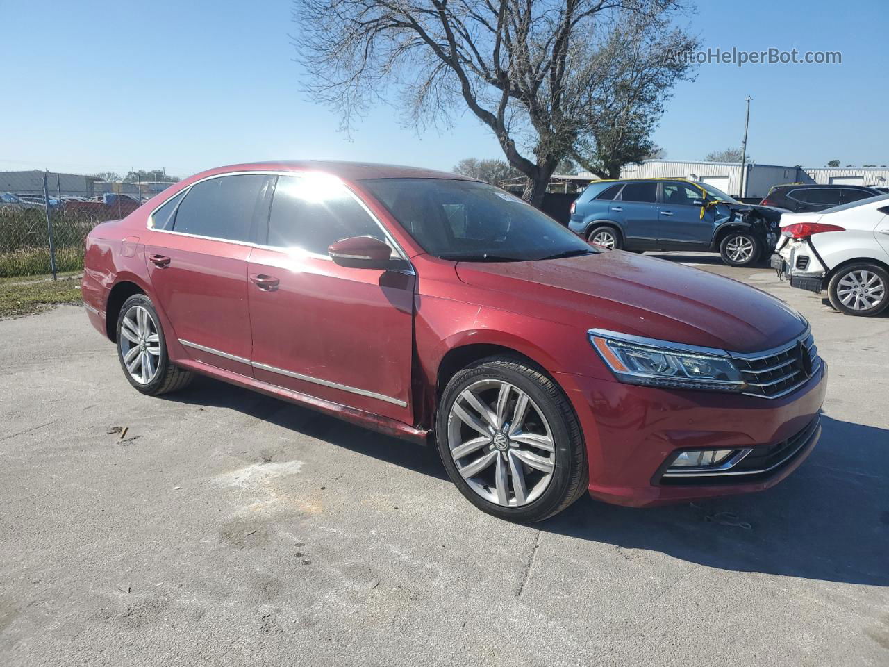 2017 Volkswagen Passat Se Red vin: 1VWGT7A38HC059022