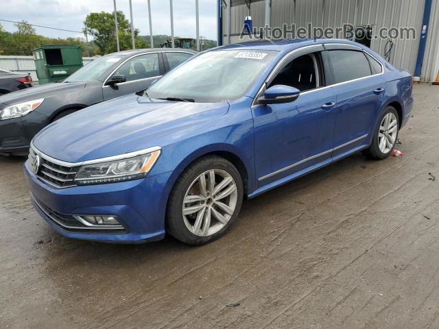 2017 Volkswagen Passat Se Синий vin: 1VWGT7A38HC060476