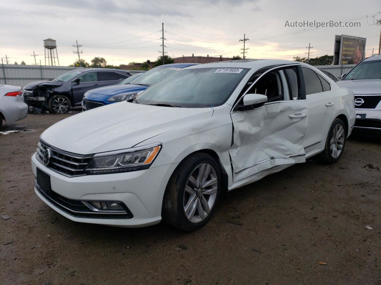 2017 Volkswagen Passat Se White vin: 1VWGT7A39HC008662