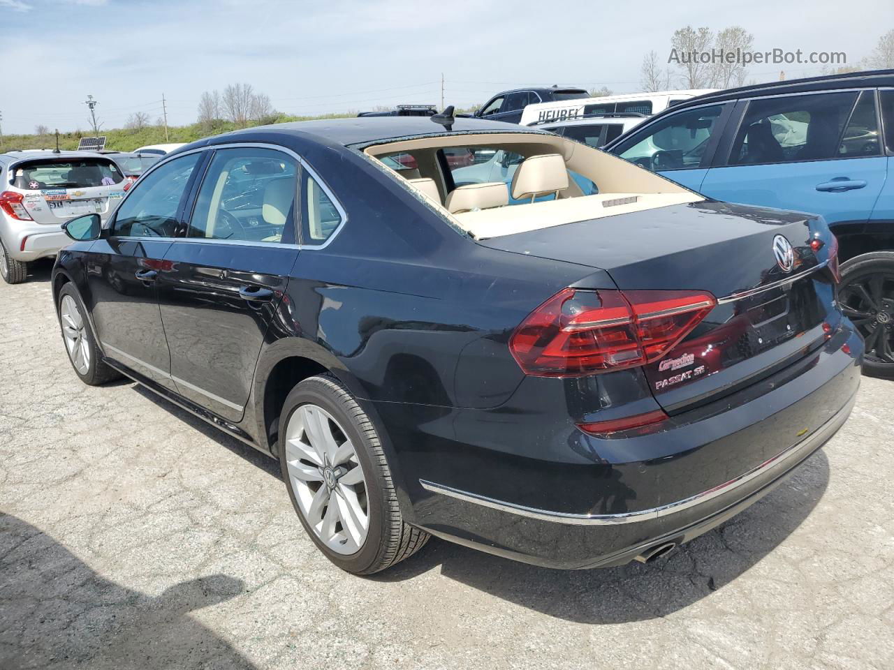 2017 Volkswagen Passat Se Черный vin: 1VWGT7A3XHC033604