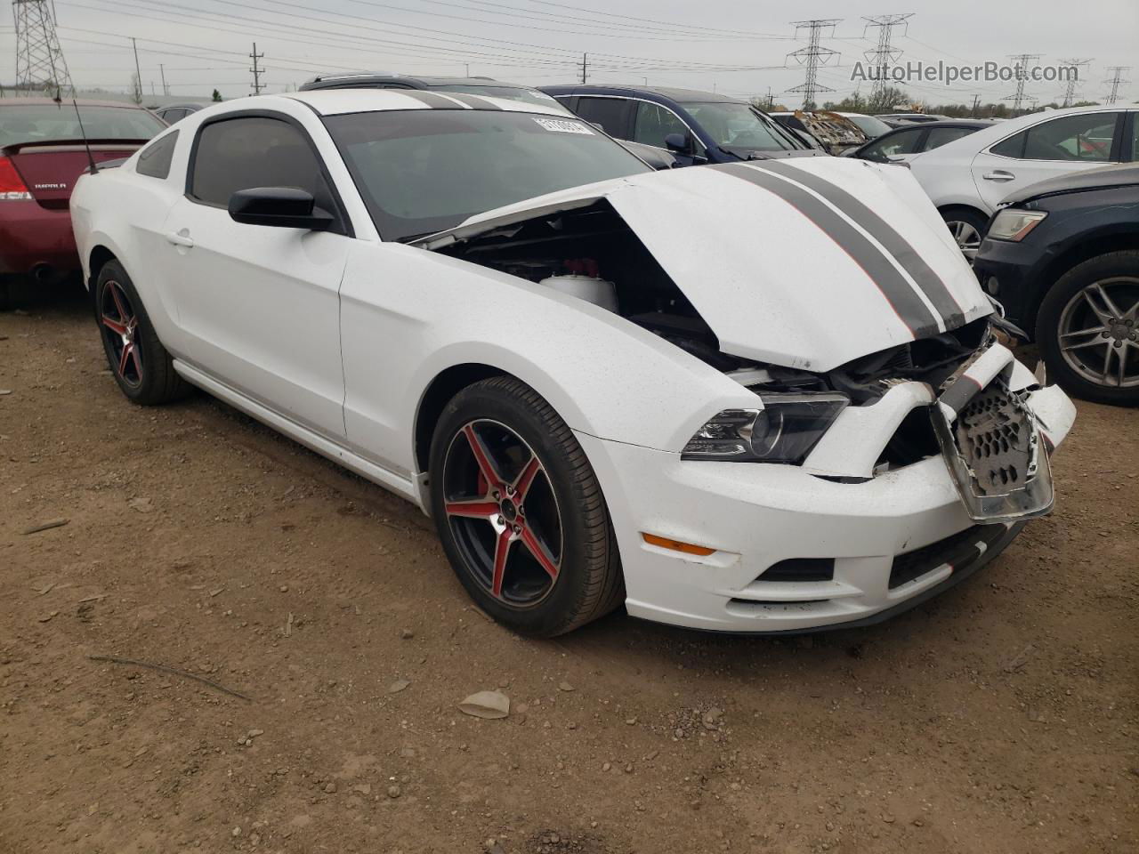 2014 Ford Mustang  White vin: 1ZVBP8AM0E5273158