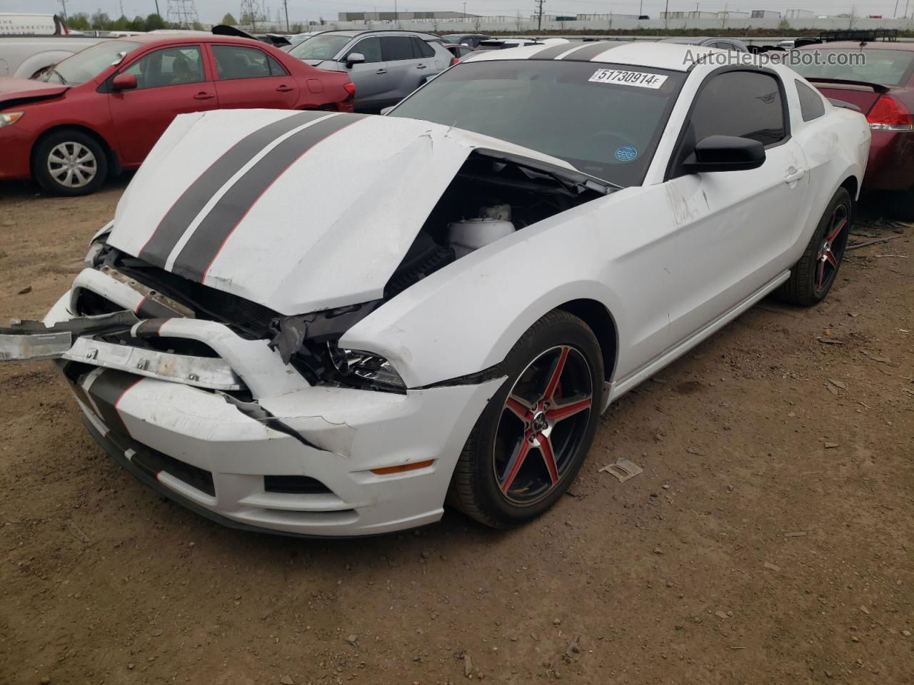 2014 Ford Mustang  White vin: 1ZVBP8AM0E5273158