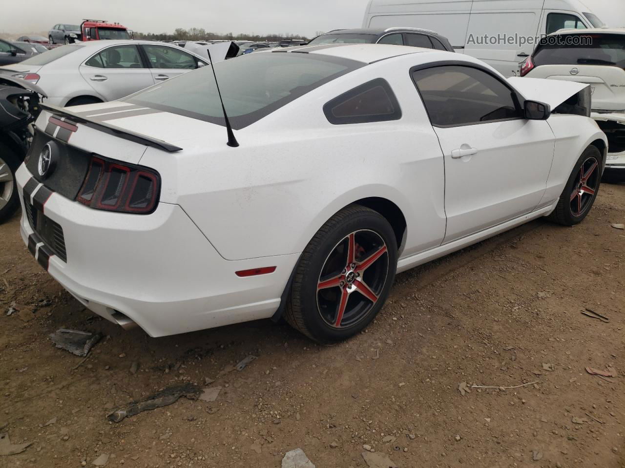 2014 Ford Mustang  White vin: 1ZVBP8AM0E5273158