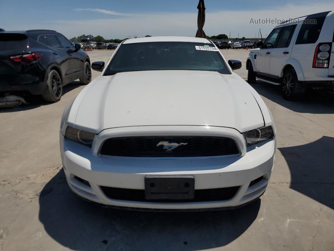 2014 Ford Mustang  White vin: 1ZVBP8AM0E5320253