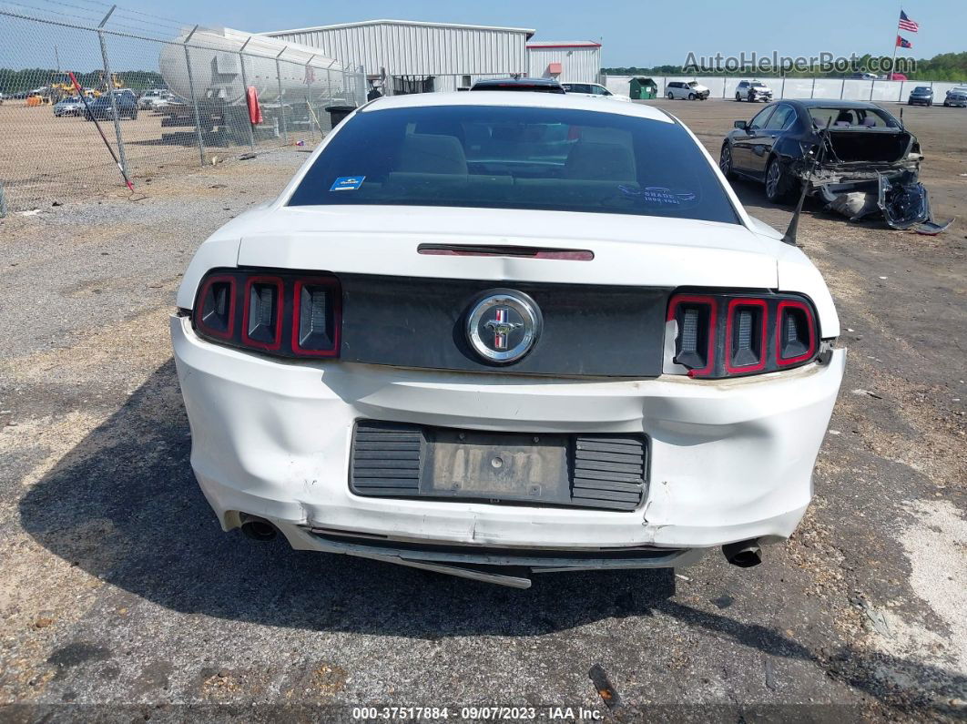 2014 Ford Mustang V6 White vin: 1ZVBP8AM2E5298045