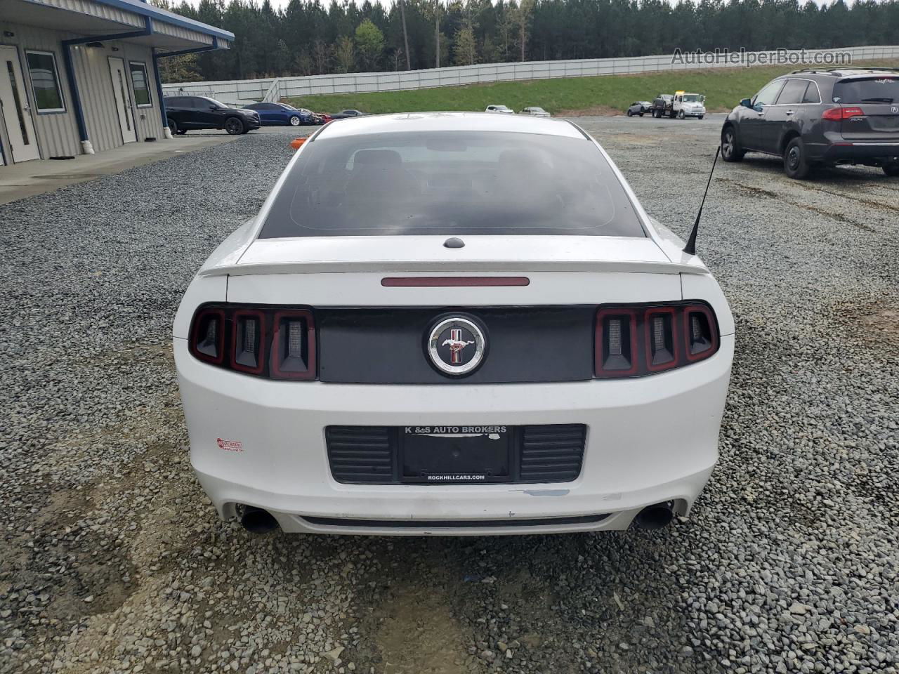 2014 Ford Mustang  White vin: 1ZVBP8AM8E5201916